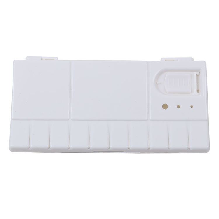 Factory direct gouache Chinese painting palette RD-25 square white palette plastic flip palette