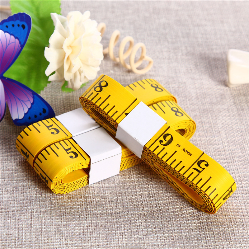 Spot yellow inch small soft ruler sewing measuring clothes Pvc plastic soft ruler portable tape measure 3 meters factory wholesale
