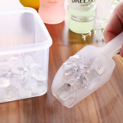 Wholesale thickened PP plastic shovel food grade small ice shovel transparent shovel square mouth flour shovel tea melon seed shovel