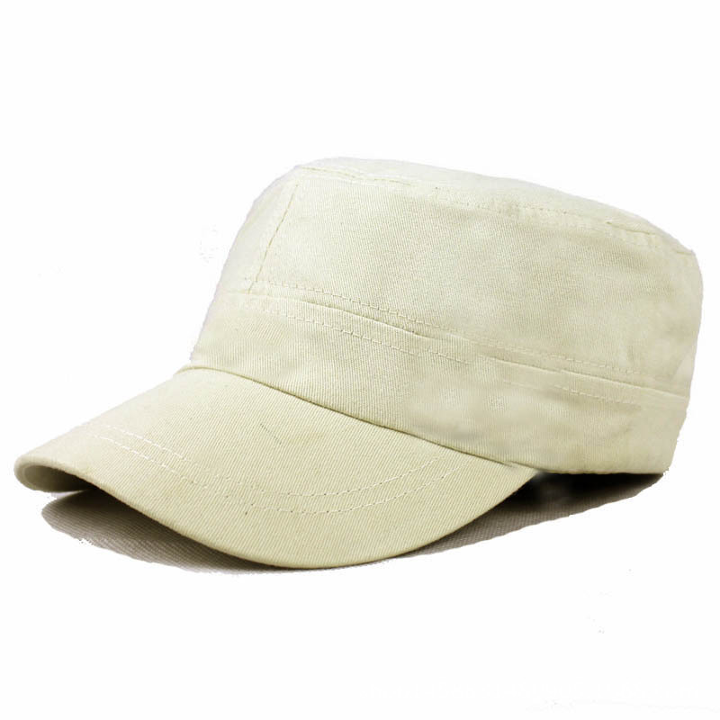 Flat Hat men's spring and summer thin sun protection breathable sun hat youth monochrome simple outdoor travel hat for children