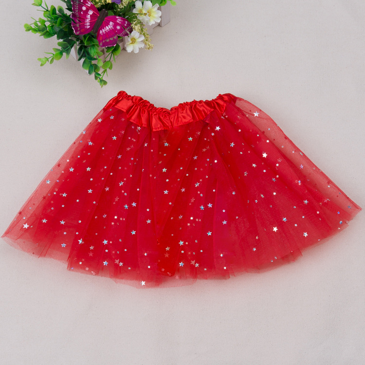 European and American children's TUTU skirt sequins Flash stars foreign trade explosions TUTU skirt children's dance princess skirt