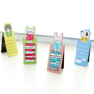 Factory wholesale magnetic bookmark advertising bookmark Cartoon Cartoon creative paper card combination set bookmark can hang cardboard