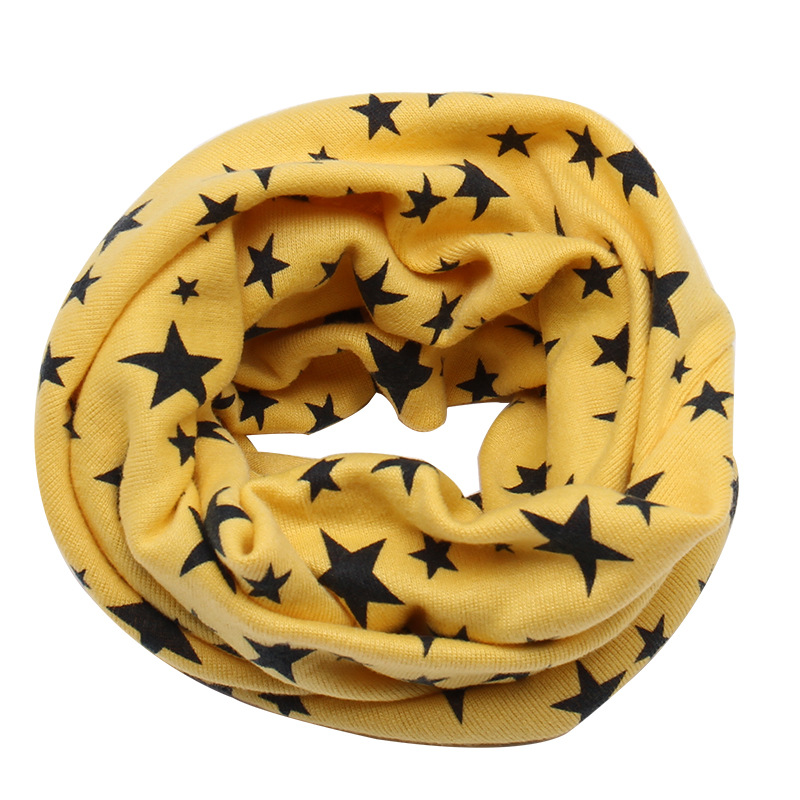 2021 early spring new Korean style fashion five-pointed star children's collar multi-color children's scarf