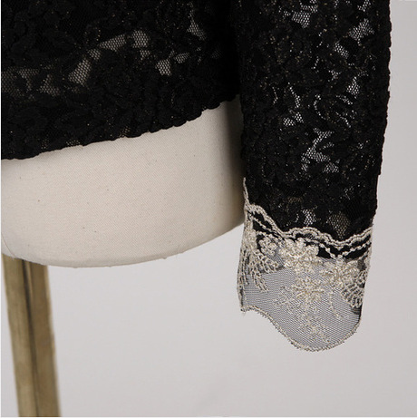 002 Winter New Large Size Women's Korean Slim-fit Lace Base Shirt for Women