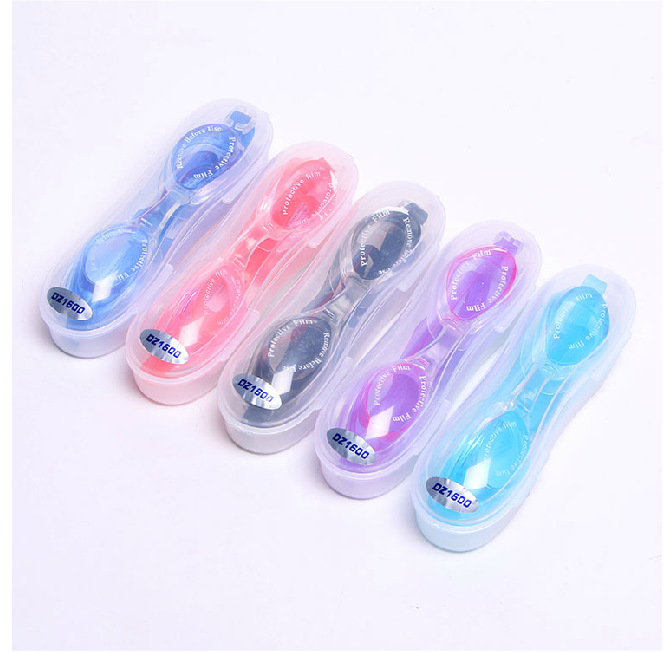 A6498 HD large frame waterproof anti-fog swimming equipment glasses men and women children swimming goggles earplugs