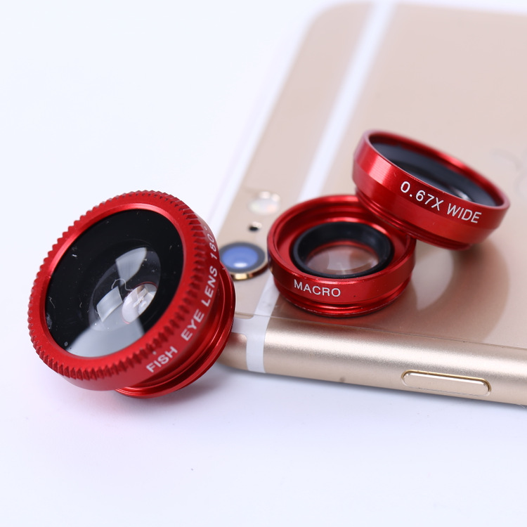 Mobile phone lens wide-angle macro fisheye three-in-One 4K fisheye lens wide-angle lens Shangrao factory direct supply tremolo