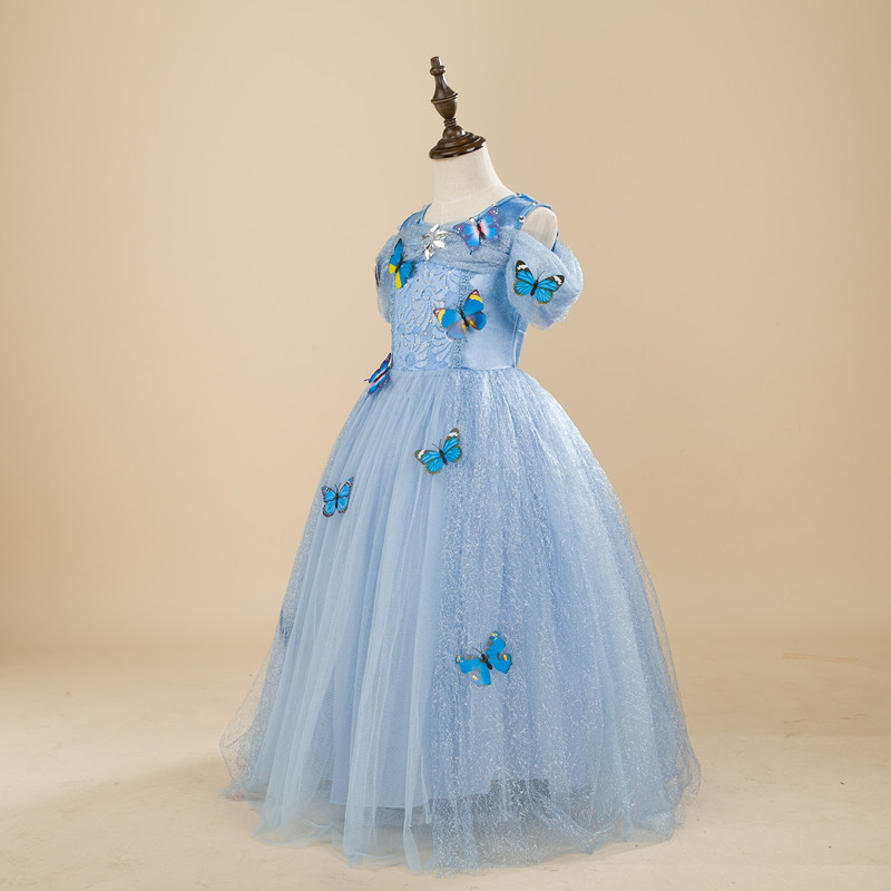 2024 children's clothing girls' children's 61 performance dress Cinderella princess dress Frozen dress mesh holiday dress