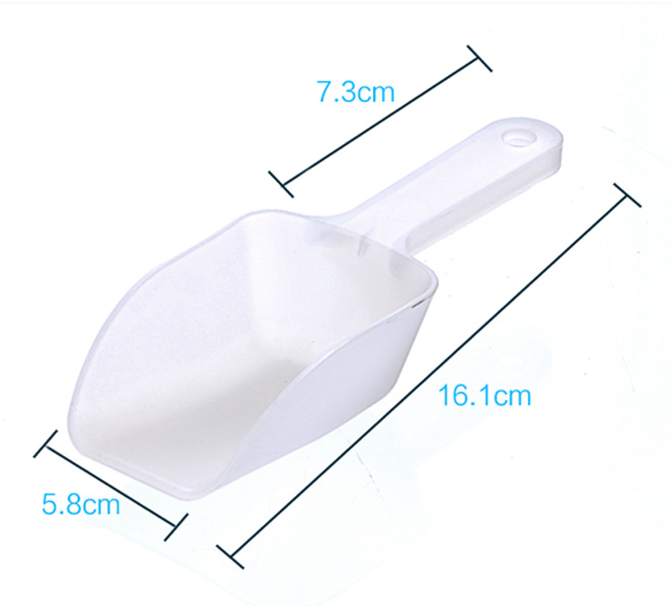 Wholesale thickened PP plastic shovel food grade small ice shovel transparent shovel square mouth flour shovel tea melon seed shovel