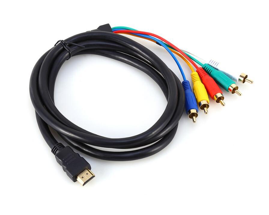 1.5 m hdmi to 5rca Adapter HDMI color difference player set top box HD line spot sales