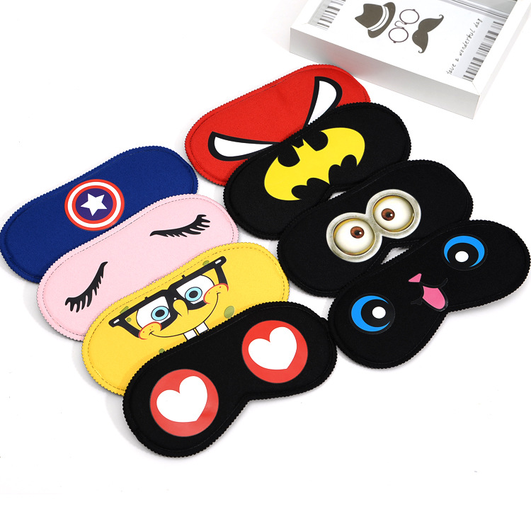 Cartoon cartoon cool breathable Men's and women's sleep eye mask l shading sleep eye mask cute eye bag logo