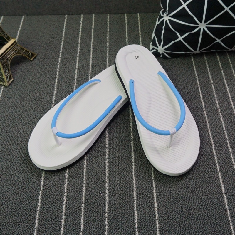 2023 Korean-style Simple ins Couple's Flip-flops Men's Round-striped Colorblock Fashionable Holiday Beach Anti-slip Sandals