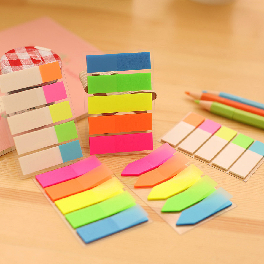 South Korea stationery fluorescent classification index stickers indicator label stickers note note stickers all-purpose stickers N times stickers