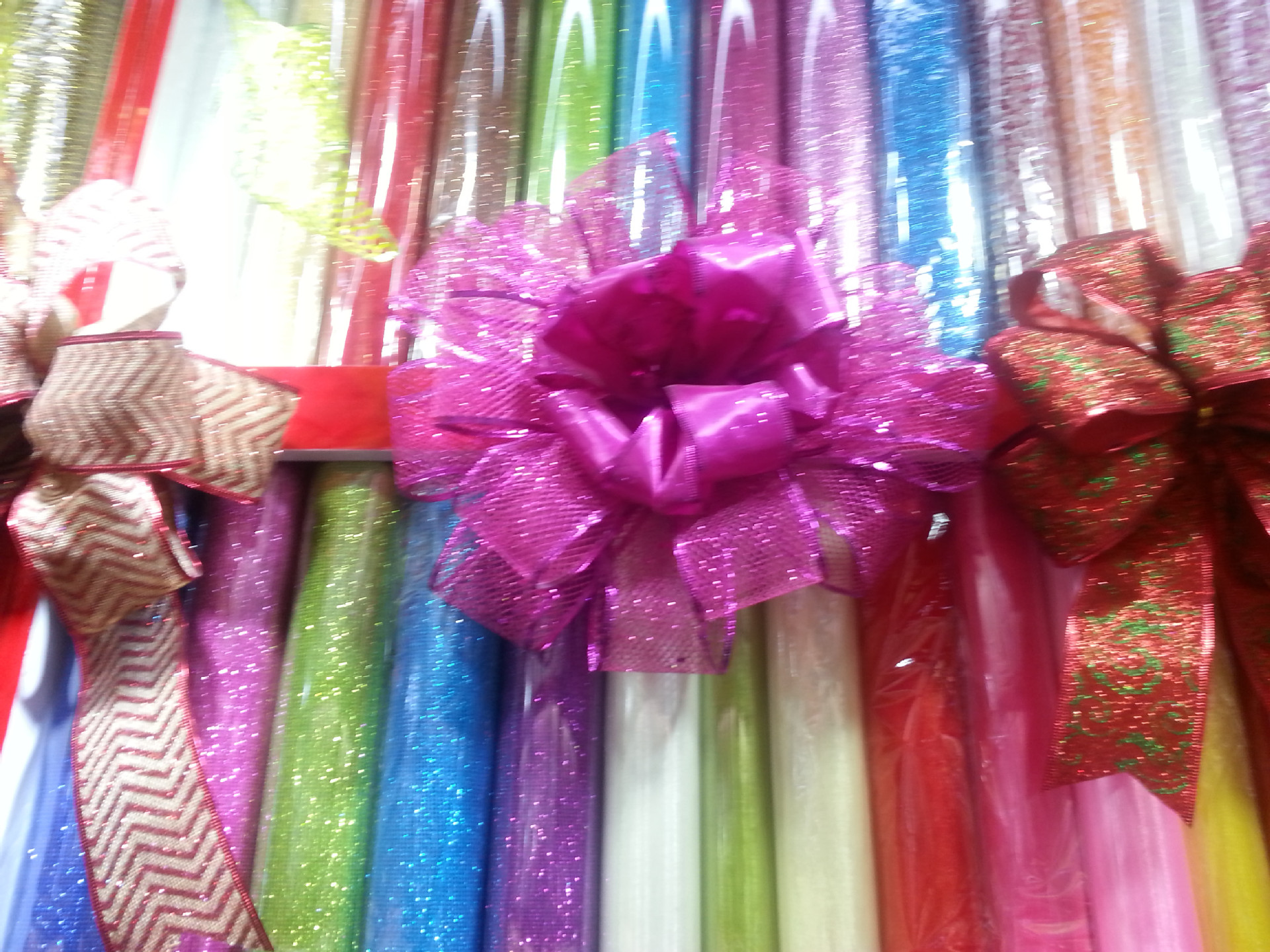 25cm Glitter Powder Christmas Bow Hanging Christmas Tree Decoration diy Accessories Christmas Bow Pendant_voghion.com
