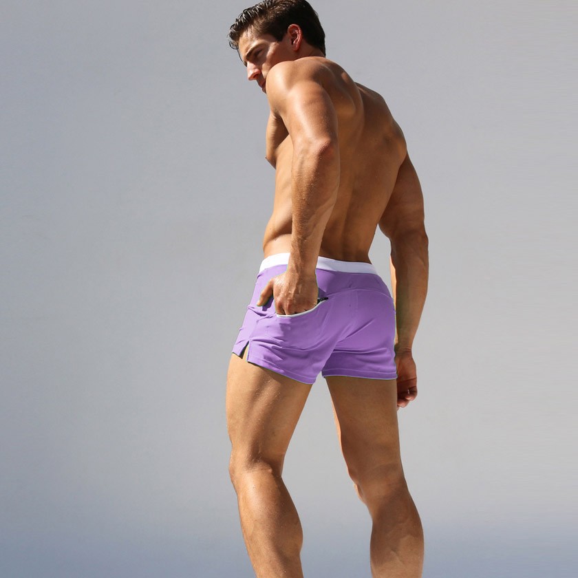 European and American foreign trade swimming trunks men's swimming trunks back pocket design quick-drying beach pants boxer shorts swimsuit men