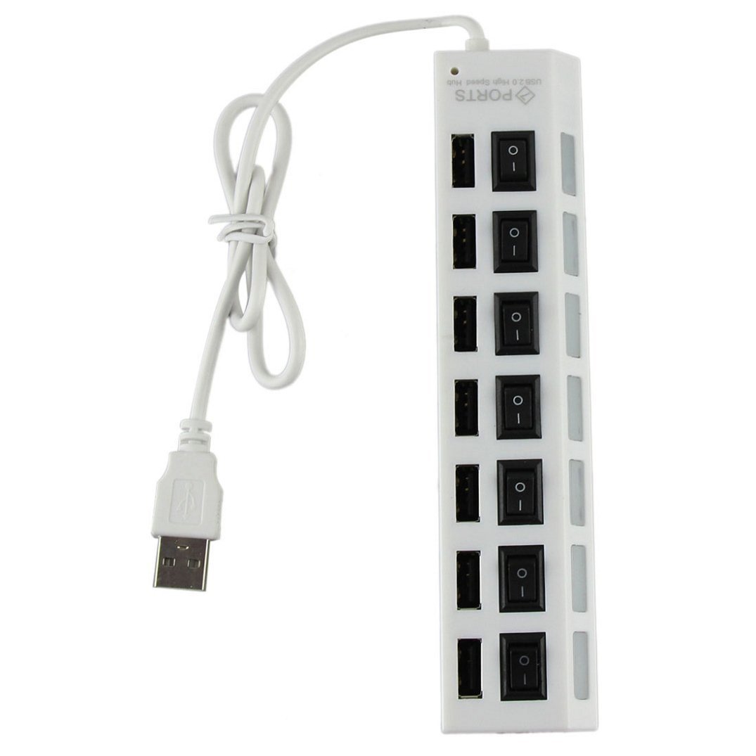 Independent switch 2.07-port HUB USB2.0 with independent switch HUB 7-port USB HUB splitter