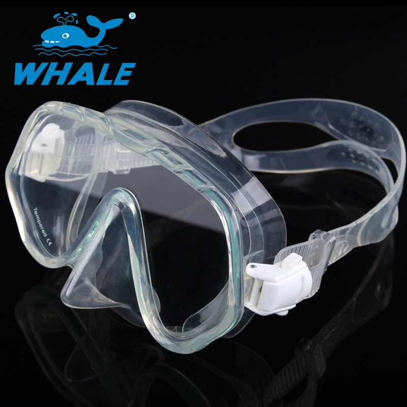 Whale adult snorkeling free diving goggles integrated frame adhesive diving goggles snorkeling equipment wholesale in stock