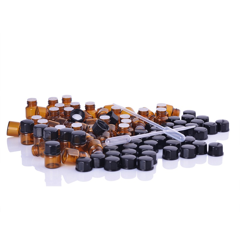 1ml Teamy Cream Small Sample Bottle Teamy Mini Essence Oil Bottle Portable Cosmetics Split Glass Trial Bottling