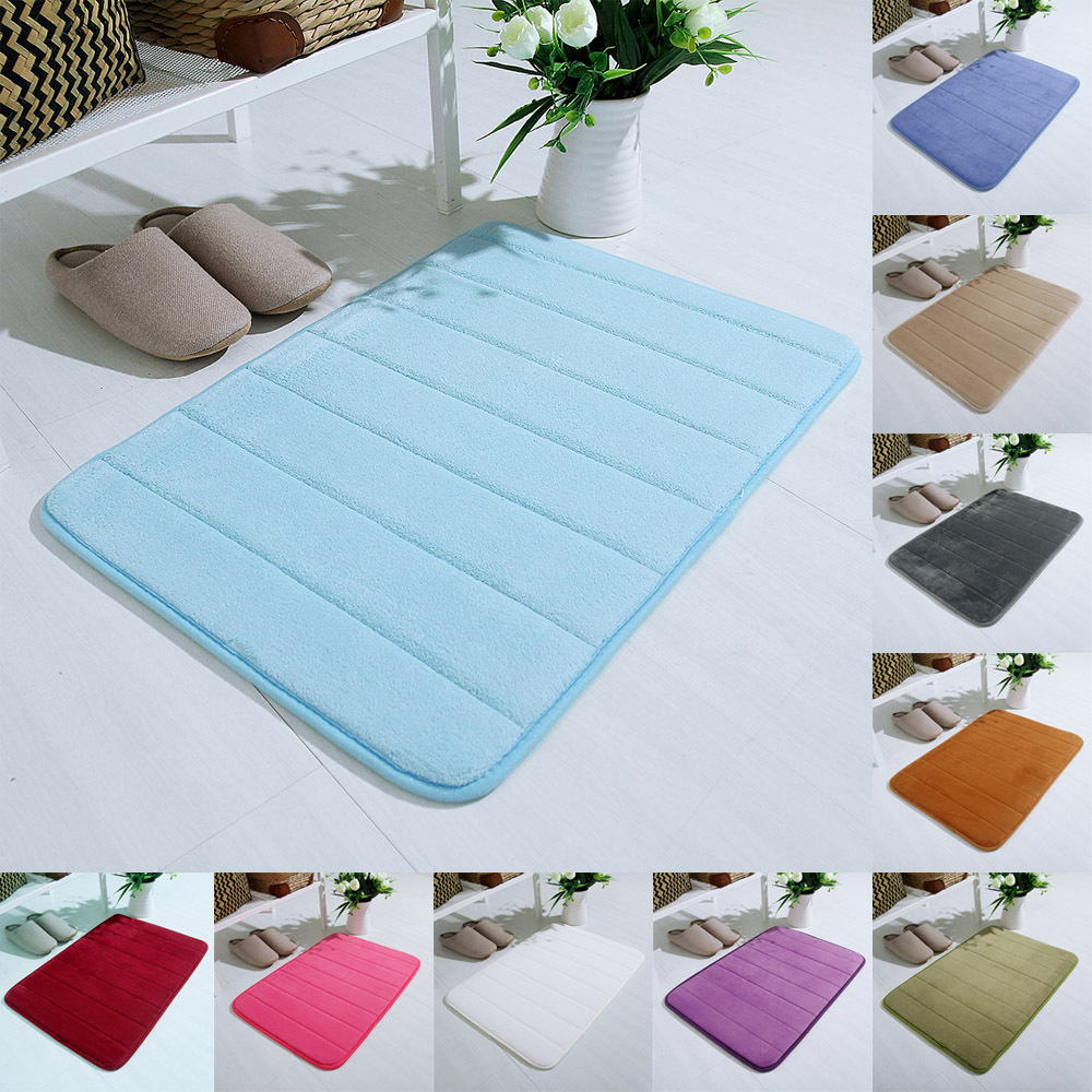 Carpet coral fleece memory cotton mat bedroom door mat Bathroom Kitchen absorbent mat non-slip door mat wholesale