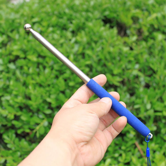 Free shipping 1 m telescopic flagpole guide pole stainless steel flagpole telescopic pointer new style with lanyard non-slip