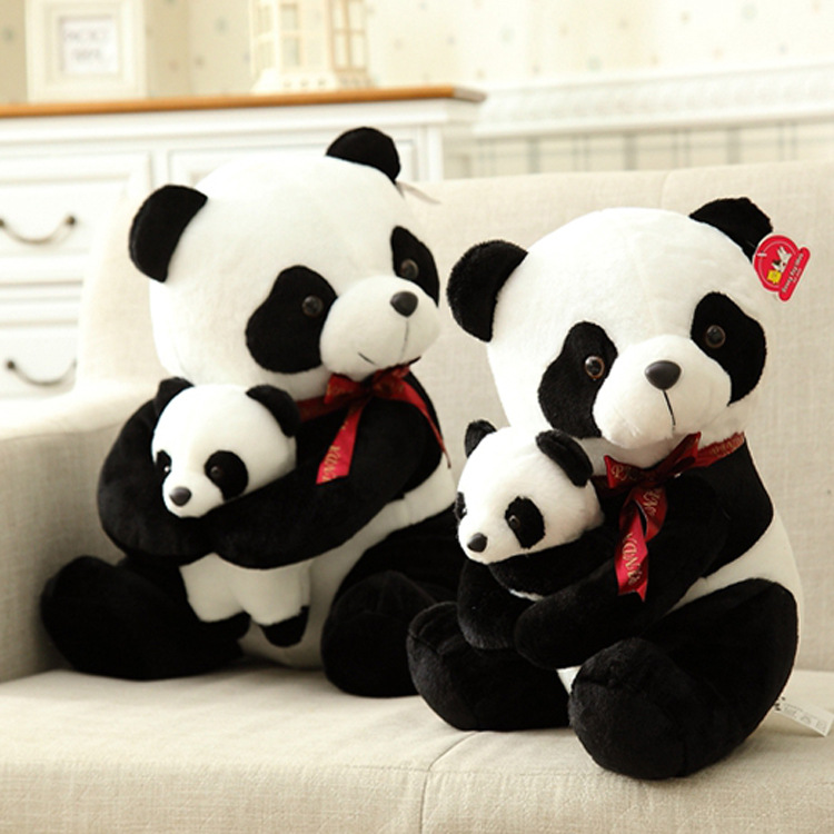 New Parent-Child Panda Doll Children's Plush Toy Hug Panda Size Doll Children's Birthday Gift