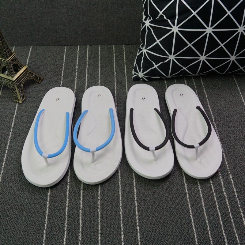 2023 Korean-style Simple ins Couple's Flip-flops Men's Round-striped Colorblock Fashionable Holiday Beach Anti-slip Sandals