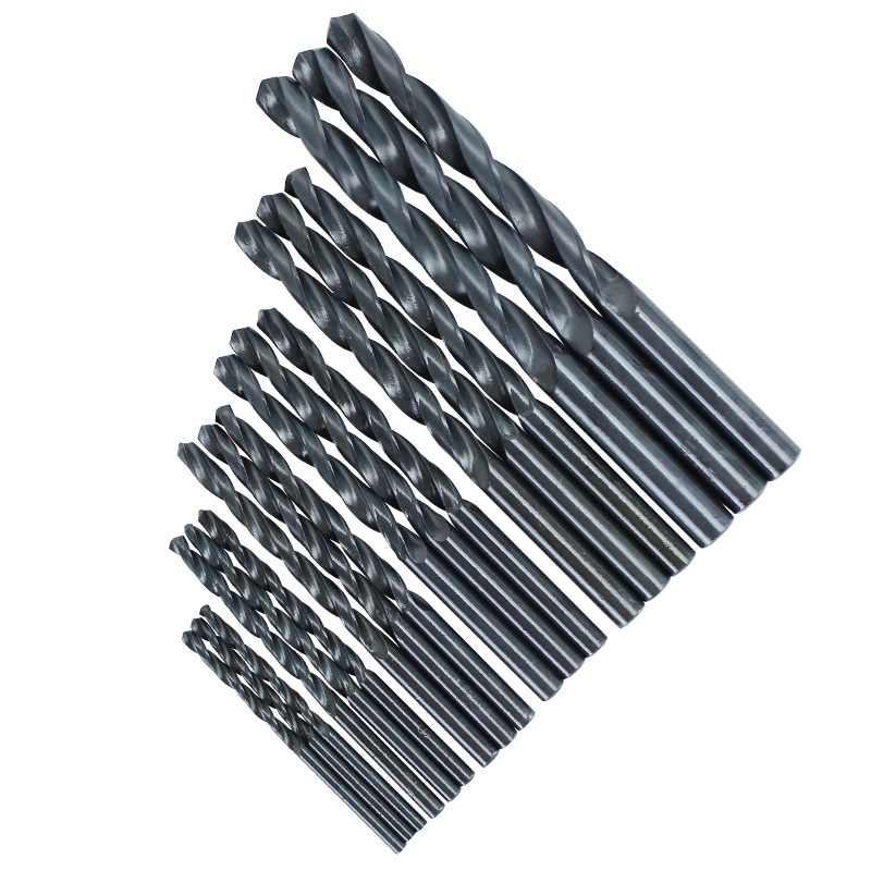 Large quantity favorably black twist drill bit, full grinding drill bit, straight shank twist drill wholesale