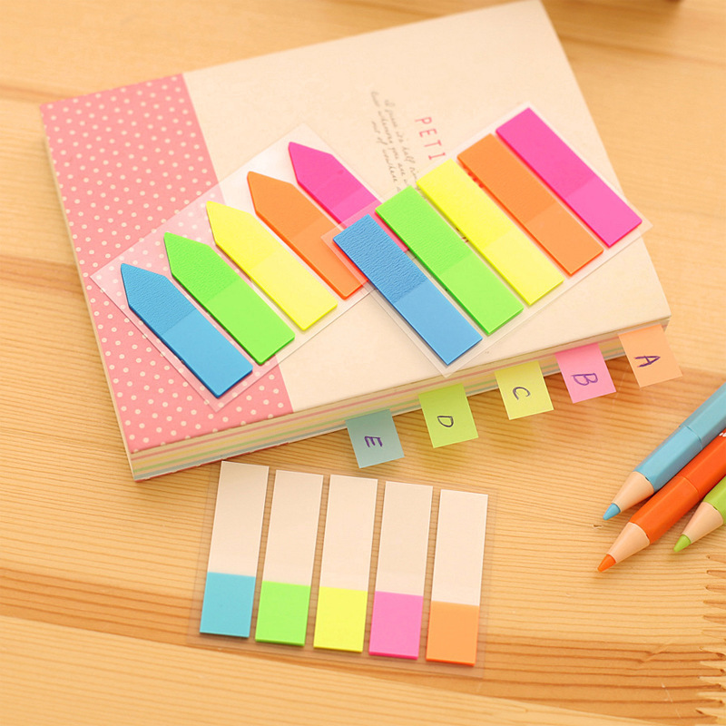 South Korea stationery fluorescent classification index stickers indicator label stickers note note stickers all-purpose stickers N times stickers