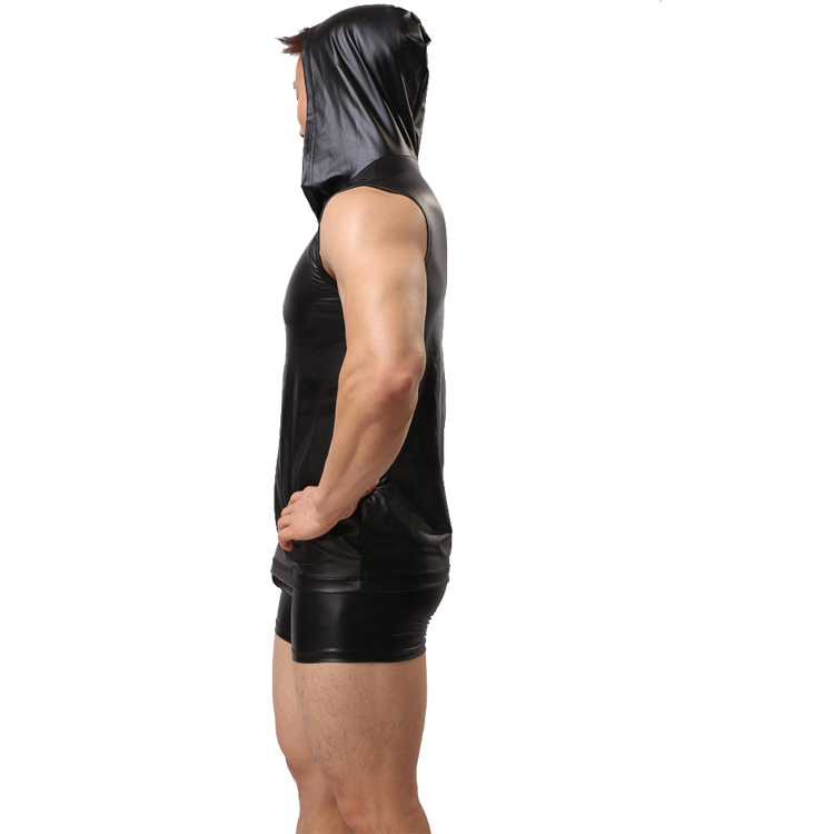 Men's imitation leather vest sexy sexy suit underwear casual patent leather a generation of hair