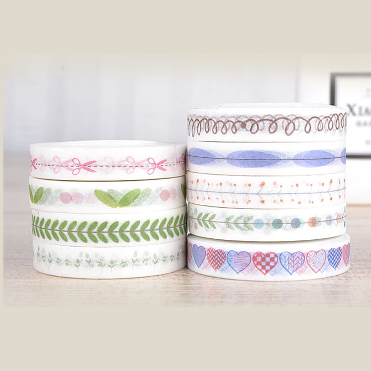 8mm Fine Narrow and Paper Tape Decorative Stationery Split Line Hand Account Tape