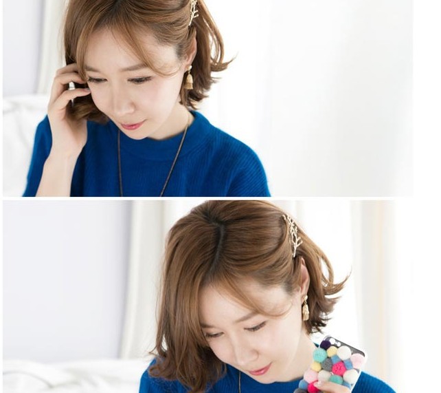 F261 Südkorea mode kreative zweig legierung seite clip fee geweih haarnadel mode persönlichkeit Prinzessin clip großhandel_voghion.com