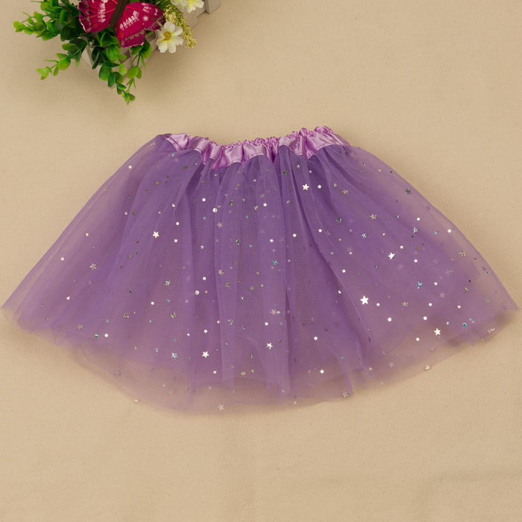 European and American children's TUTU skirt sequins Flash stars foreign trade explosions TUTU skirt children's dance princess skirt