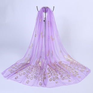 Summer new chiffon gauze scarf long printed scarf women's sunscreen shawl beach towel factory wholesale
