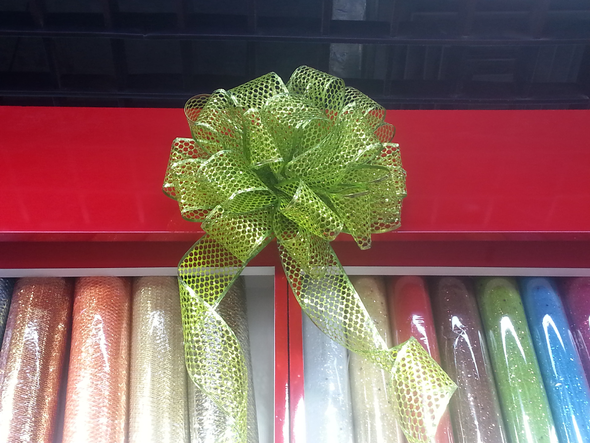 25cm Glitter Powder Christmas Bow Hanging Christmas Tree Decoration diy Accessories Christmas Bow Pendant_voghion.com