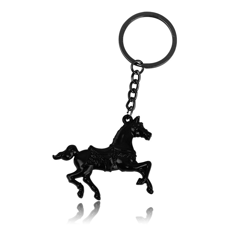 Creative men's waist hanging key chain pony pendant zodiac horse key chain horse wholesale printable LOGO