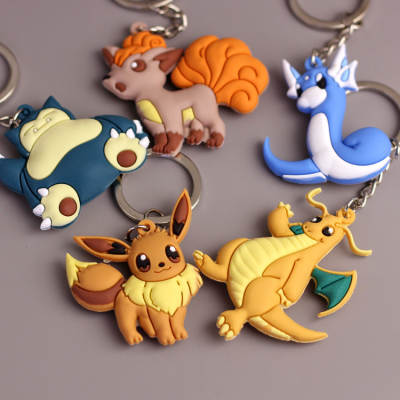 Pokemon Pokemon Toy Pikachu Keychain PVC Soft Glue Pokemon Silicone Pendant