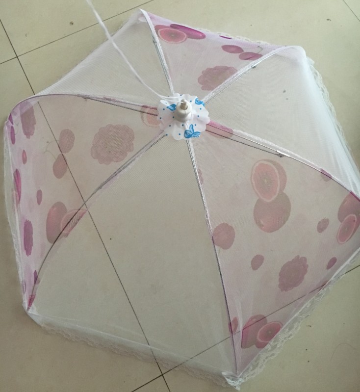 Factory anti-fly table cover lace dish cover round folding table folding food cover small