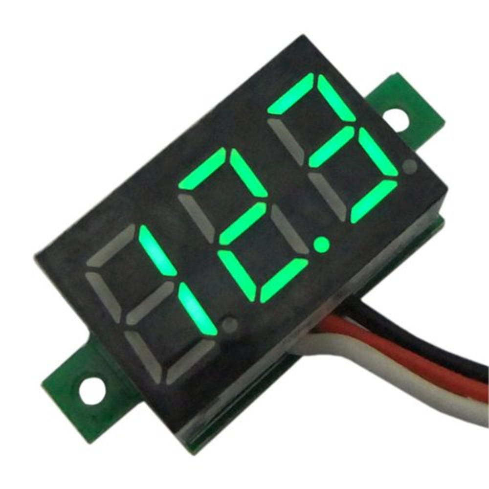 Three-wire voltmeter 0.36 inch DC 0V-30v DC voltmeter motorcycle voltmeter digital display