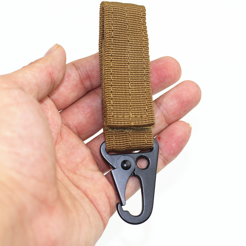 Factory Price Wholesale Accessories Functional Ribbon Hawk Buckle Outdoor Tactical Mountaineering Keychain