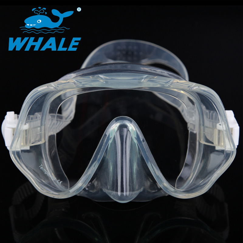 Whale adult snorkeling free diving goggles integrated frame adhesive diving goggles snorkeling equipment wholesale in stock