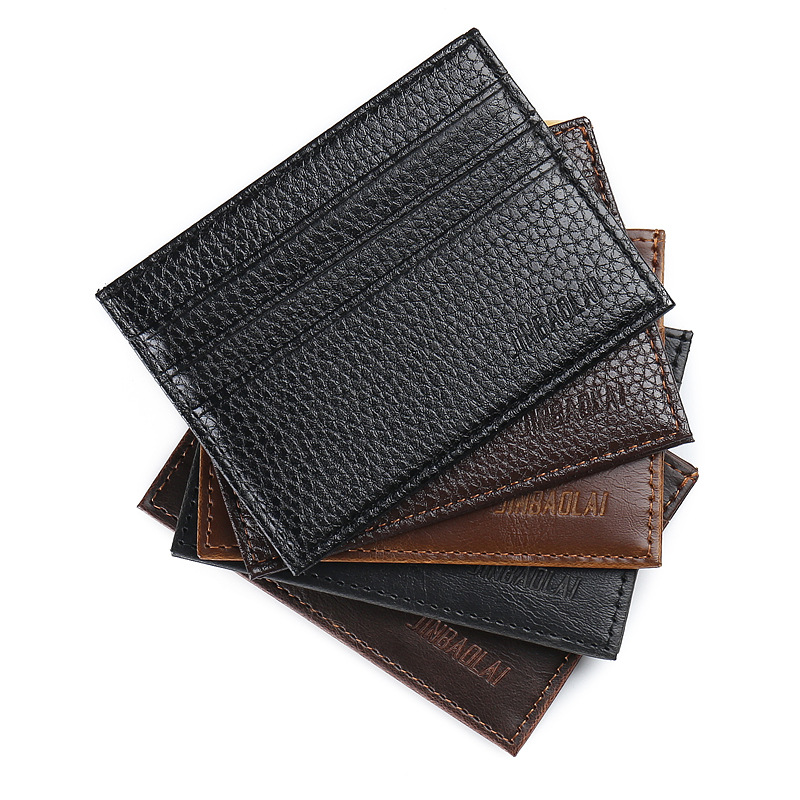 JINBAOLAI ultra-thin card Bag Men's multi-card coin purse small card bag bus card holder spot card bag