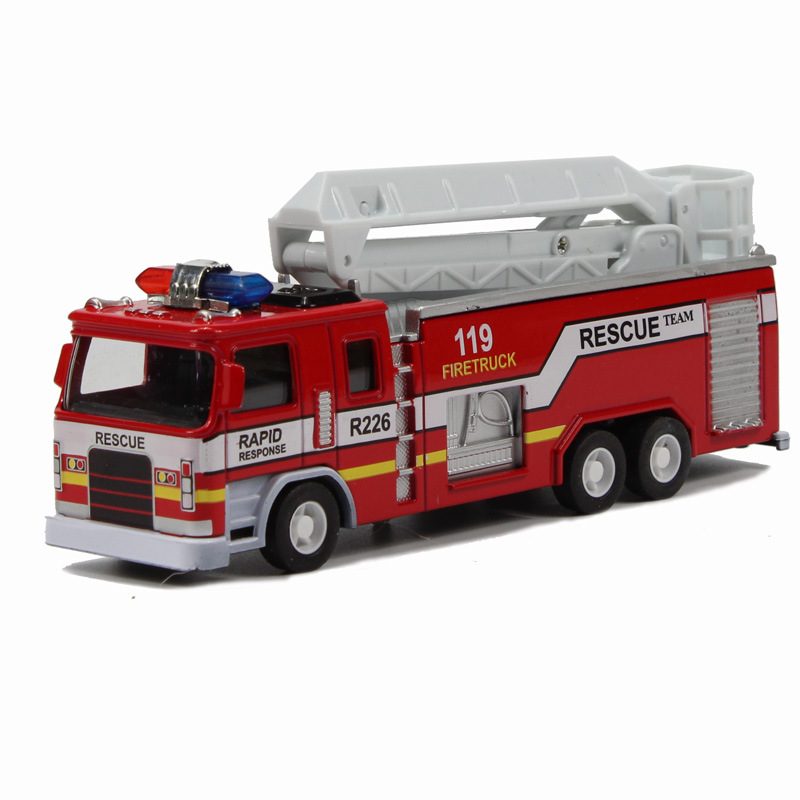 New alloy car fire truck fire fighting toy model light music Huili children's toy car manufacturers wholesale