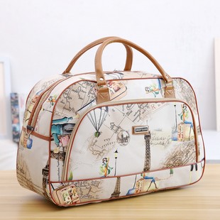 Factory direct portable travel bag luggage bag PU gift bag size bag waterproof short-term travel shoulder bag