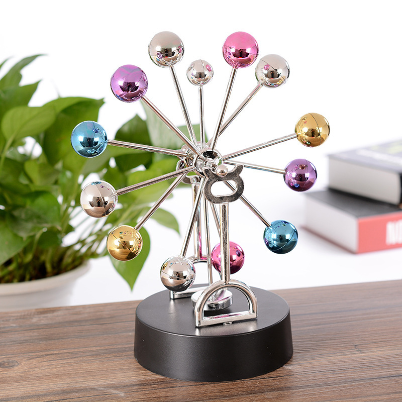Creative color Ferris wheel electromagnetic pendulum creative permanent motion instrument model desktop ornaments Runting student Gifts Wholesale