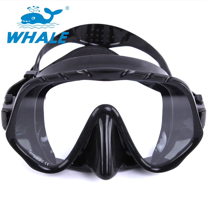 Whale adult snorkeling free diving goggles integrated frame adhesive diving goggles snorkeling equipment wholesale in stock
