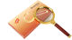 Factory direct handheld 10X diameter 80mm reading newspaper magnifying glass imitation wooden handle gold-plated magnifying glass explosions