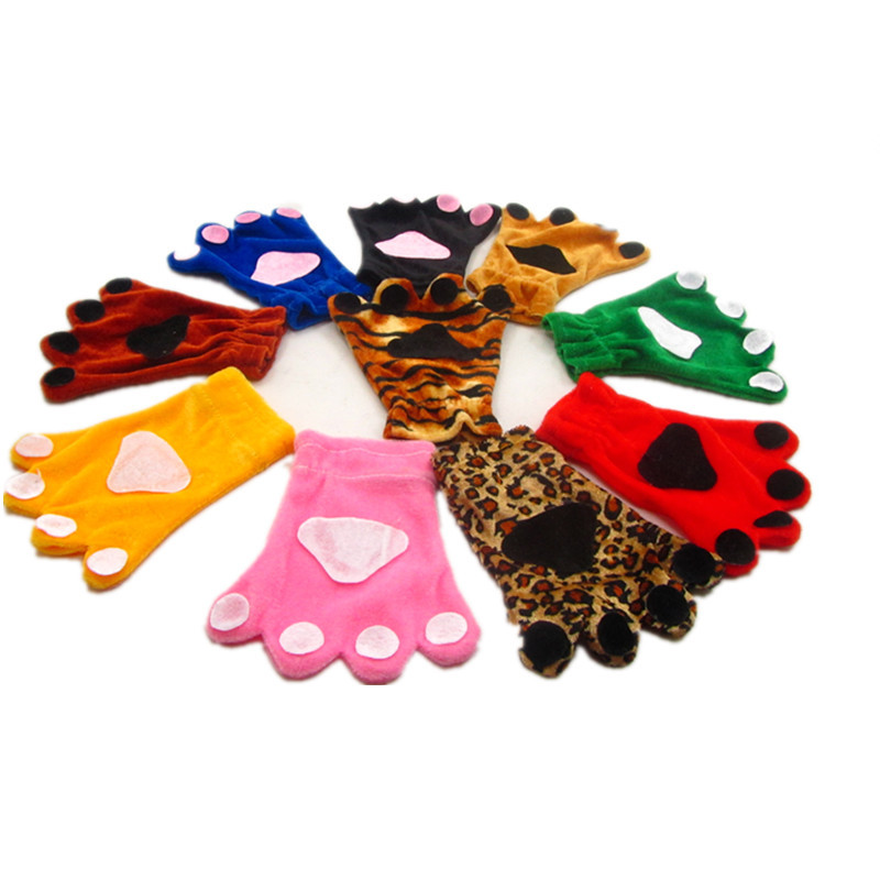 Children's Animal Stage Performance Clothing Matching Frog Rabbit Gloves Paws Vest Big Wolf Tiger Accessories