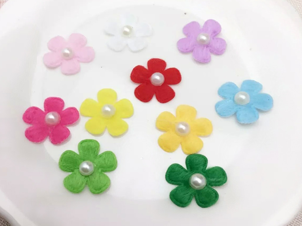 Factory wholesale diy jewelry accessories handmade headdress children hairpin headband hair ring material 2.5cm Pearl sunflower accessories