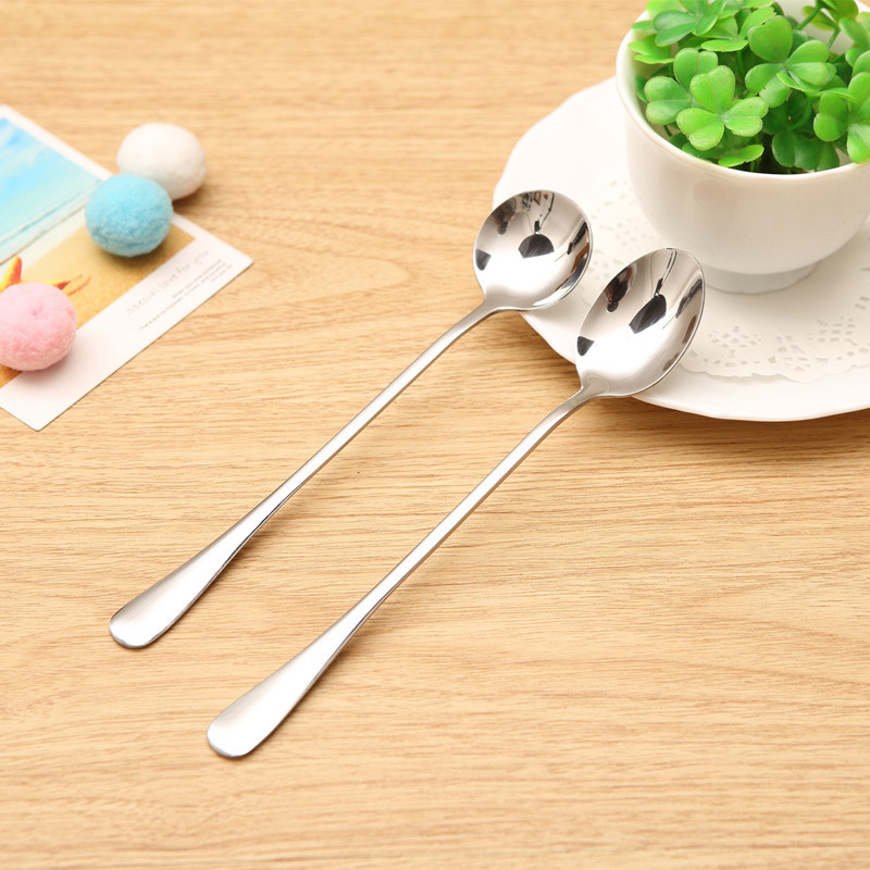 Kitchen creative stainless steel long handle spoon ice spoon office coffee spoon stirring spoon long spoon