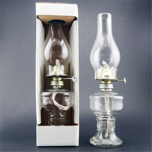 An existing glass kerosene lamp Vintage Vintage kerosene lamp Buddha glass oil lamp wedding festival decoration oil lamp