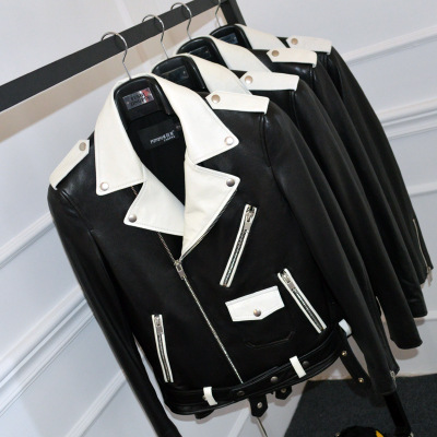 Autumn and Winter New Casual Slim-fit Leather Clothes Men's and Women's Fashionable Long-sleeved Leather Clothes